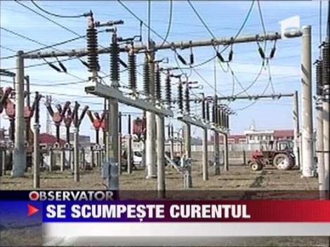 De la 1 iulie, curentul electric se scumpeste cu 5 la suta
