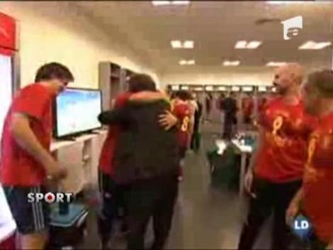 Printul Felipe, in vestiarul Spaniei sa felicite campioana Europei