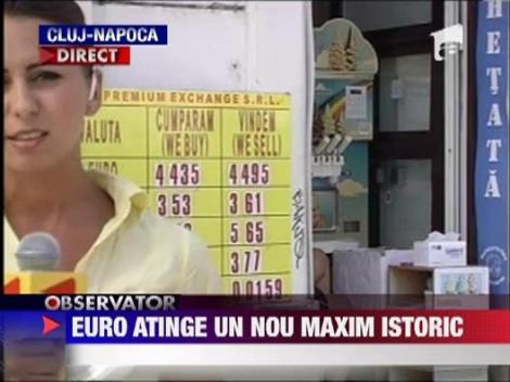 Moneda Euro atinge un nou maxim istoric
