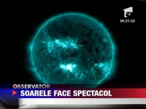 Imagini spectaculoase cu cea mai recenta explozie solara