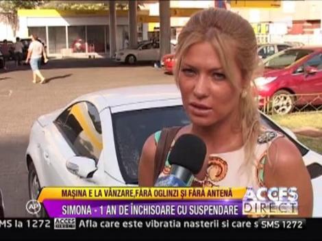 Simona Senzual isi vinde masina fara oglinzi si fara antena
