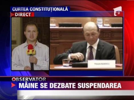 Vineri se dezbate suspendarea presedintelui Traian Basescu