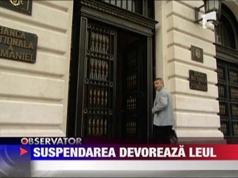 Leul s-a devalorizat in ziua votului suspendarii presedintelui cat in 3 luni!