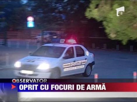Sofer, oprit cu focuri de arma de politistii din Capitala