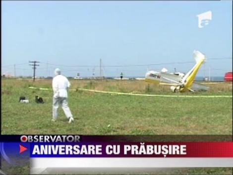Un avion ultrausor s-a prabusit pe un camp din statiunea Costinesti