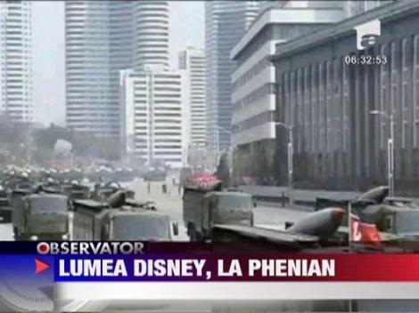 Personajele Disney, pe scena unui spectacol organizat in Phenian