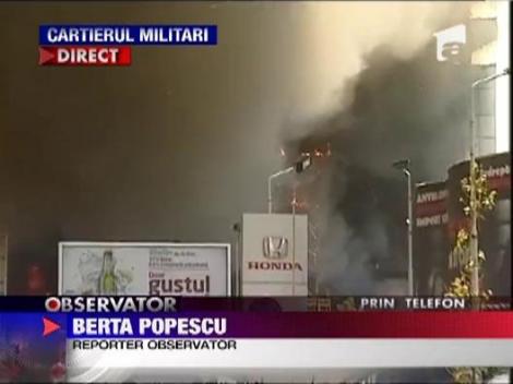 Un incendiu violent a izbucnit in Capitala, pe Soseaua Virtutii!