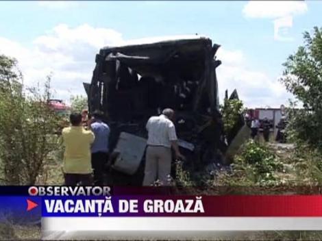 Accident grav in Timis: O cisterna si un autocar s-au ciocnit