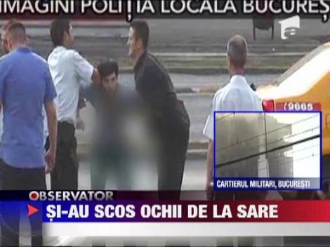 Bataie ca in filme in centrul Capitalei, de la o solnita
