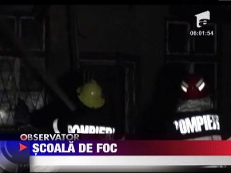 Scoala cuprinsa de flacari, la Cluj