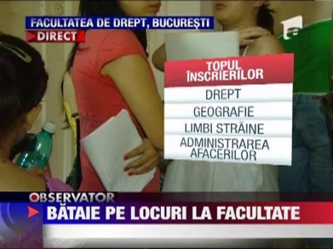 Bataie pe locuri la facultate