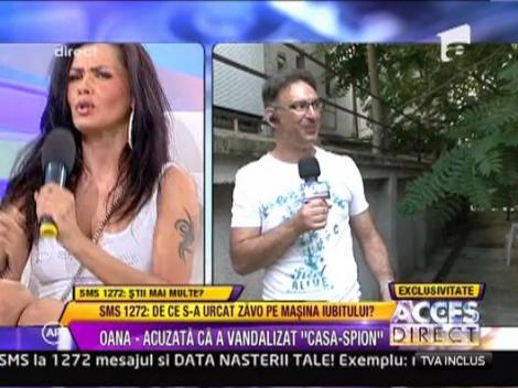 Fereastra de la care ar fi fost pozata Oana, sparta cu pietre!