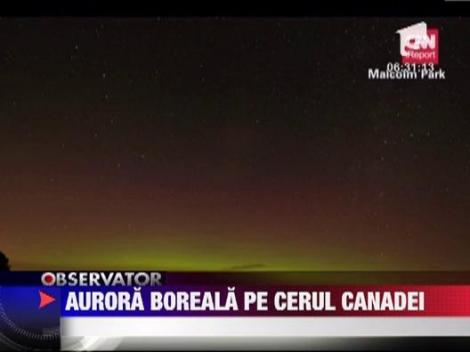 Aurore boreale deosebit de spectaculoase pe cerul Canadei