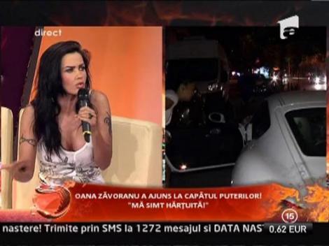 Oana Zavoranu a dat declaratii cu colacul de salvare la gat