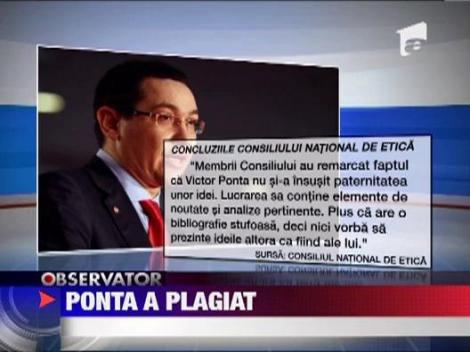 Verdict dat de Comisia de etica de la Universitatea Bucuresti: Ponta a plagiat