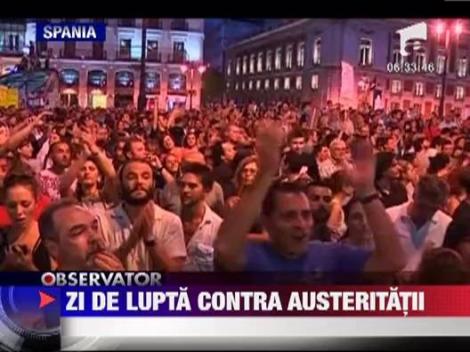 Sute de mii de oameni au manifestat in Spania impotriva austeritatii