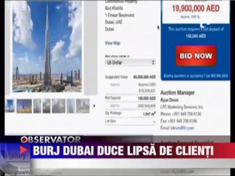 Turnul Burj Khalifa din Dubai duce lipsa de clienti