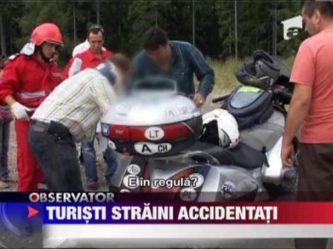 Doi turisti francezi au ajuns la spital in urma unui accident de motocicleta
