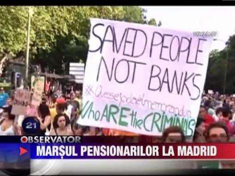 Mii de someri si pensionari au protestat in Spania