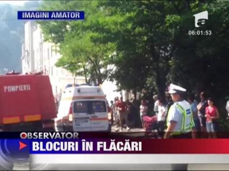 Blocuri in flacari la Lupeni