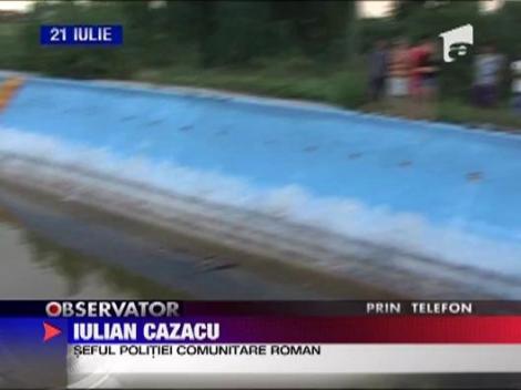 Crocodil descoperit intr-un strand din Roman