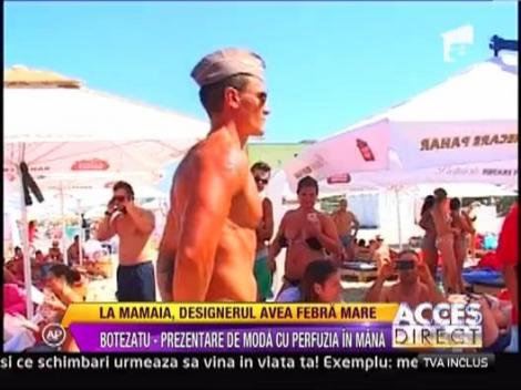 Catalin Botezatu, prezentare de moda cu perfuzia in mana