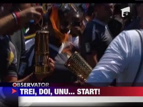 Actorul britanic Patrick Stewart a purtat torta olimpica pe strazile Londrei