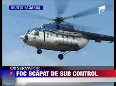 Incendiile din Muntii Bucegi si Fagaras au scapat de sub control