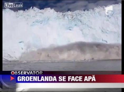 Groenlanda se topeste! In ultima luna s-a topit mai multa gheata decat in ultimii 30 de ani
