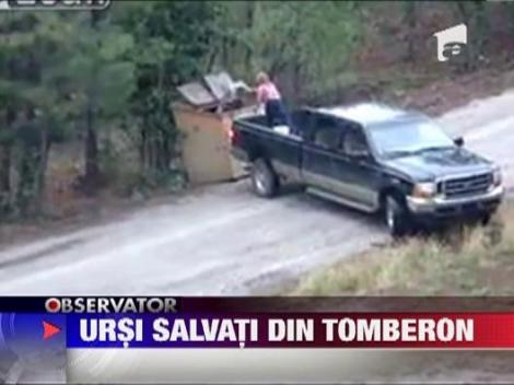 Ursi salvati din tomberon