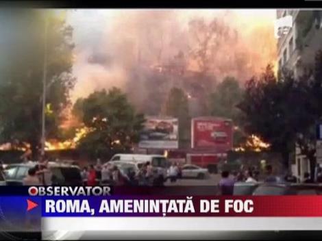 Incendiu de proportii in nordul Romei!