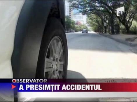 Un tanar american a presimtit ca va fi implicat intr-un accident rutier