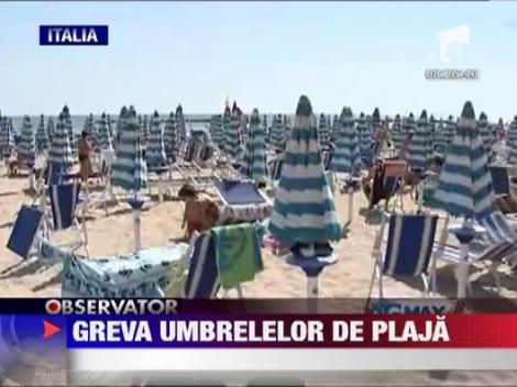 Plajele private din Italia au ramas aproape pustii din cauza unei "greve a umbrelelor"
