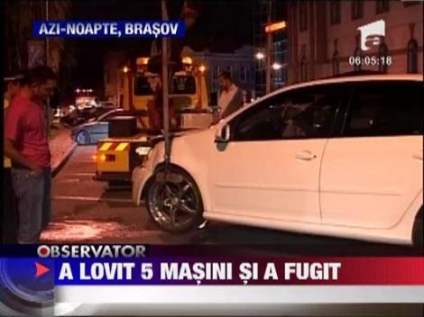 Cinci dintr-o lovitura: Un sofer vitezoman a facut prapad in centrul Brasovului!