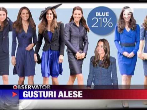 Ducesa de Cambridge prefera culoarea albastra