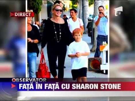 Sharon Stone a ajuns in Romania