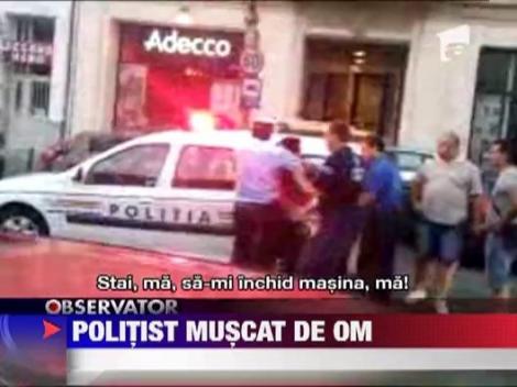 Bucuresti: Politist, muscat de un sofer care a parcat ilegal