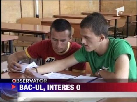 Examenul de BACALAUREAT nu mai prezinta interes. Elevii prefera sa mearga la munca
