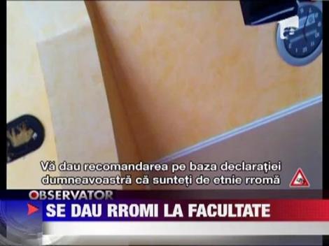 Romanii se dau romi pentru obtinerea unui loc fara taxa si fara examen la facultate