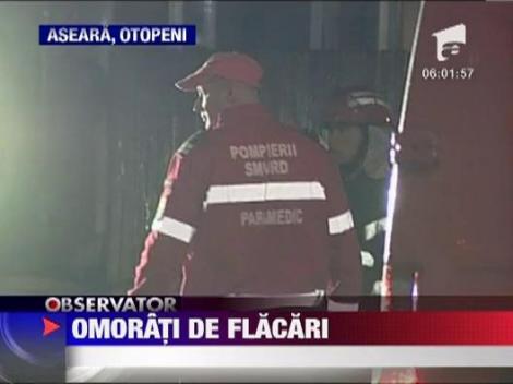 Incendiu devastator in Otopeni: Doi oameni si-au pierdut viata
