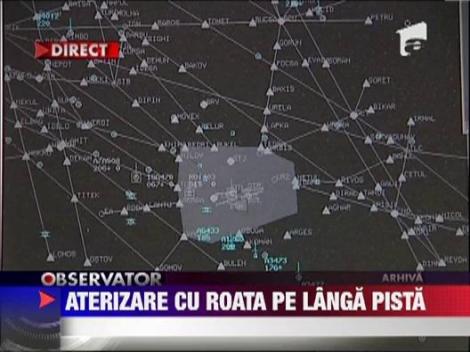 Panica pe aeroportul din Iasi! Un avion a iesit de pe pista la aterizare