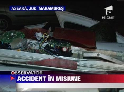 Un politist din Maramures a scapat cu viata dintr-un grav accident rutier