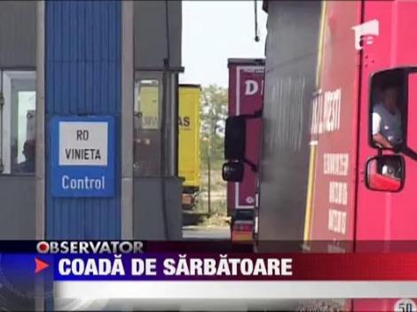 Sarbatoare in Ungaria: Vama Nadlac a devenit "Marele Zid" al TIR-urilor!