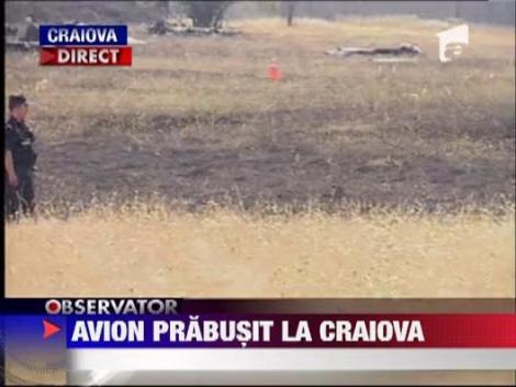 Tragedie aviatica in apropiere de Craiova. Un pilot si-a pierdut viata in urma prabusirii unui avion de tip IAR 99