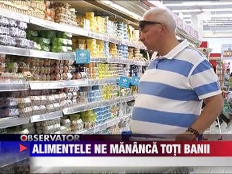 Romanii isi dau aproape toti banii pe mancare