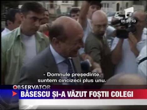Traian Basescu s-a intalnit cu fostii colegi de la Academia "Mircea Cel Batran"