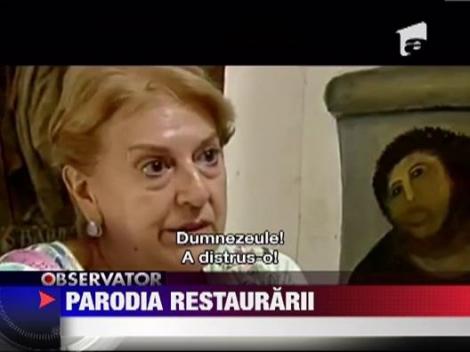 Icoana restaurata in stil Mr. Bean, motiv de parodie in Spania. Iata ce a iesit!