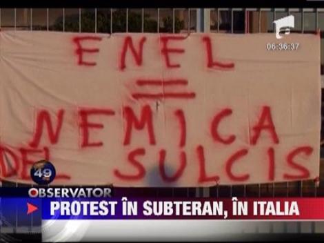 Protest extrem intr-o mina din Italia
