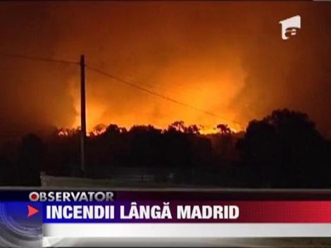 Incendii devastatoare langa Madrid