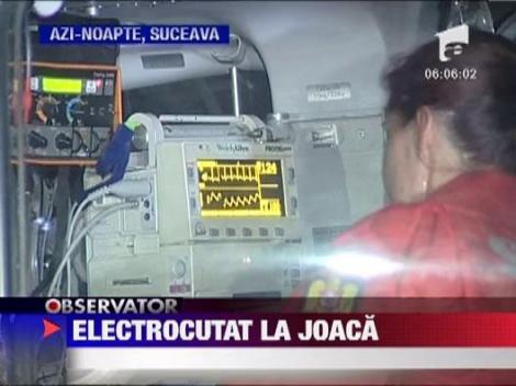 Copil electrocutat la joaca